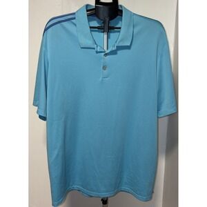 Adidas ClimaCool Men's Golf Polo Shirt Sky turquoise color Size 2XL  Activewear